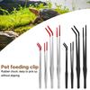 Stainless Steel Reptile With Rubber Tip Feeding Tongs Aquarium Tweezers Fish Tank Cleaning Tools Snakes Enclosure Accessories
