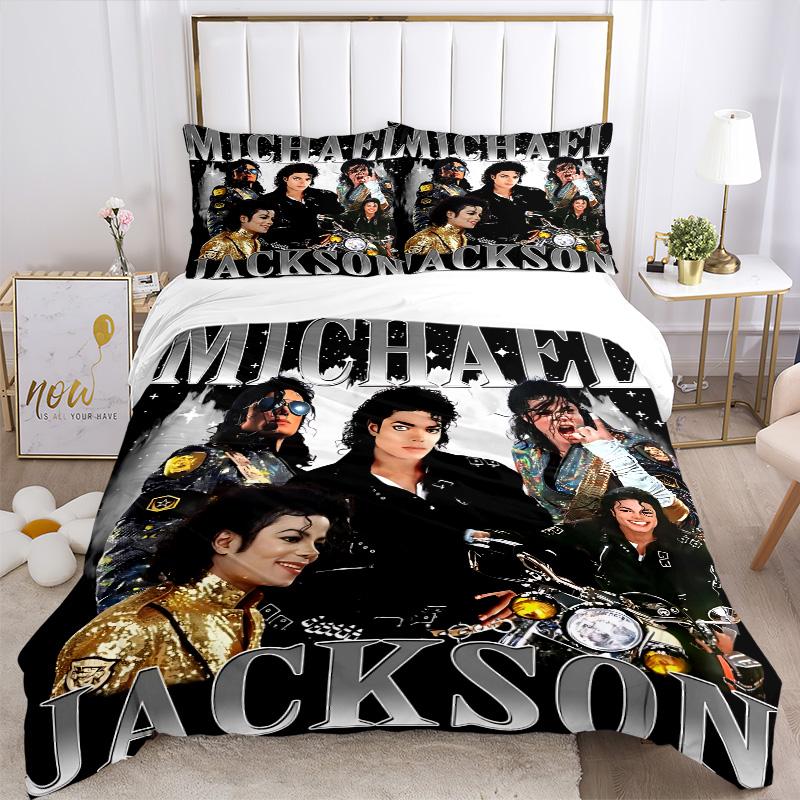 Michael Jackson'S Legacy Print 3Pcs Bedding Setduvet Cover With 2 Bedropillowcase Home Birthday Gift