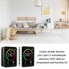Перезаряжаемый монитор качества воздуха с обнаружением CO2 и TVOC, система немедленной сигнализации, ABS, для дома, офиса, школы