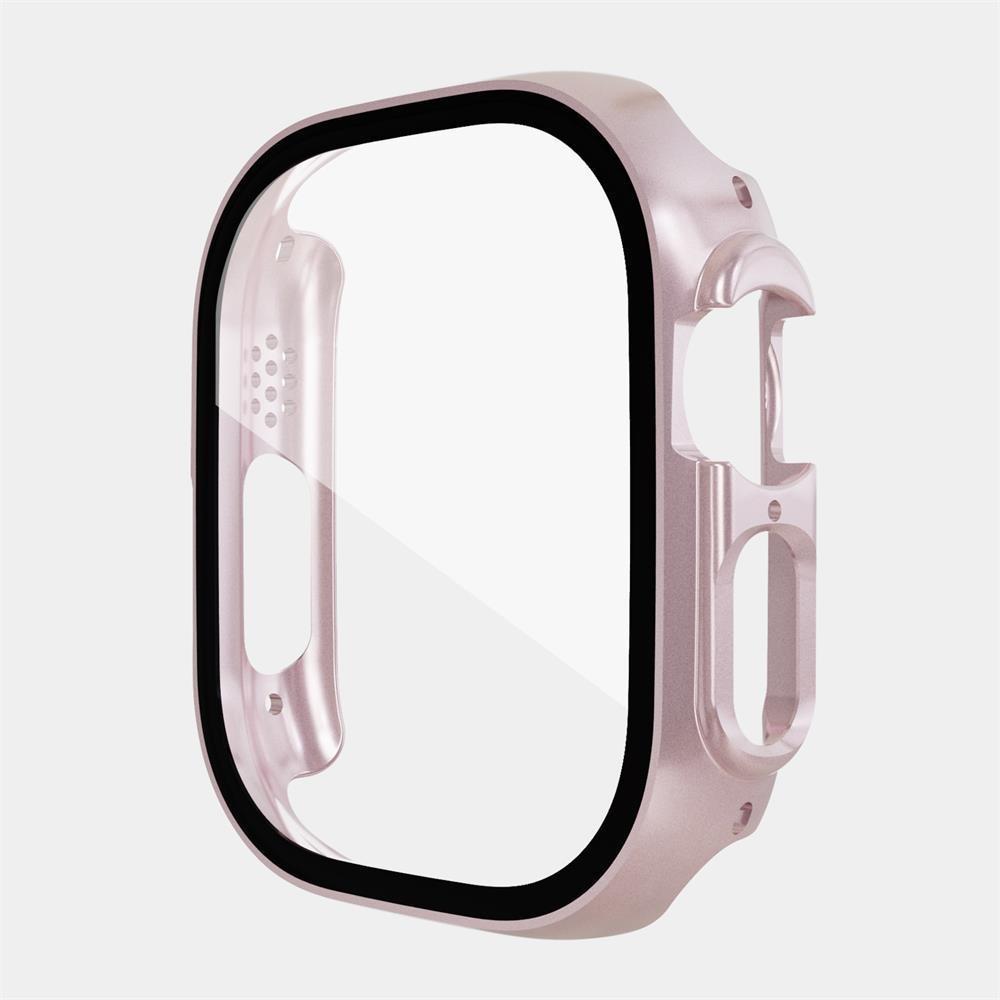 Пленка с чехлом из ПК для Apple Watch Ultra 9 8 7 49 мм 41 мм 45 мм SE 6 5 4 3 2 1 40 мм 44 мм 42 мм 38 мм Защитная пленка из закаленного стекла для экрана, бампер