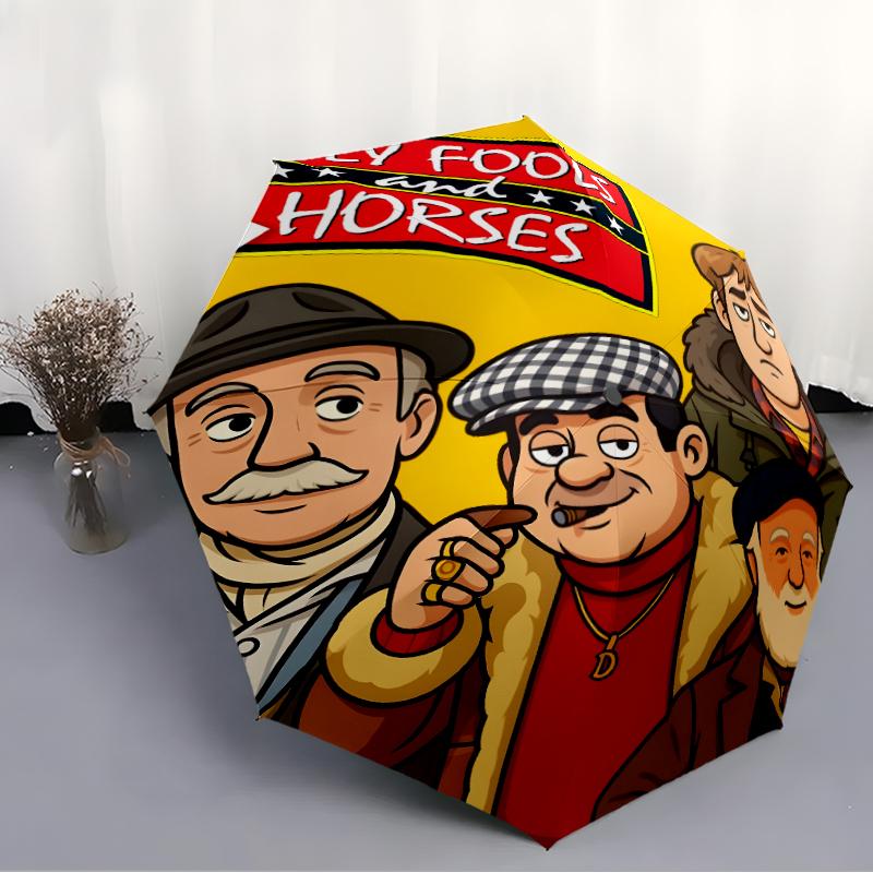 Only Fools and Horses Fashionable Automatic Opening/Closing Folding Umbrella. Portable and Foldable, Ideal for Gift, Travel, and Daily Use.