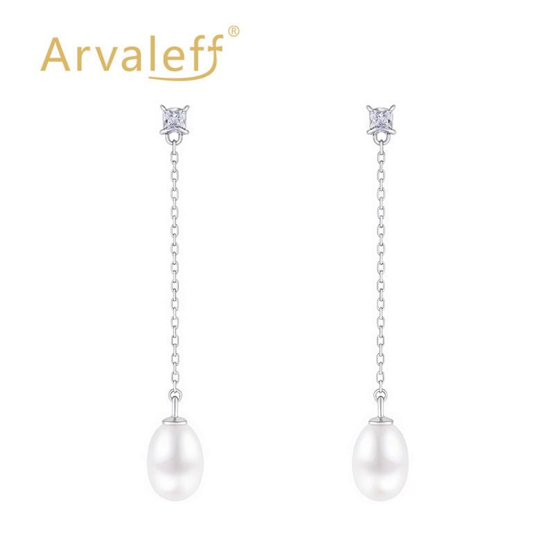 Минималистичные серьги-продевки из стерлингового серебра 925 пробы с жемчугом