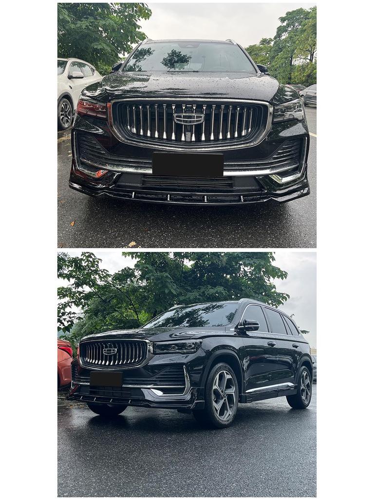 Обвес для Geely Xingyue L 21-25: Модифицированные передний/задний сплиттеры, диффузор и насадки на выхлопные трубы