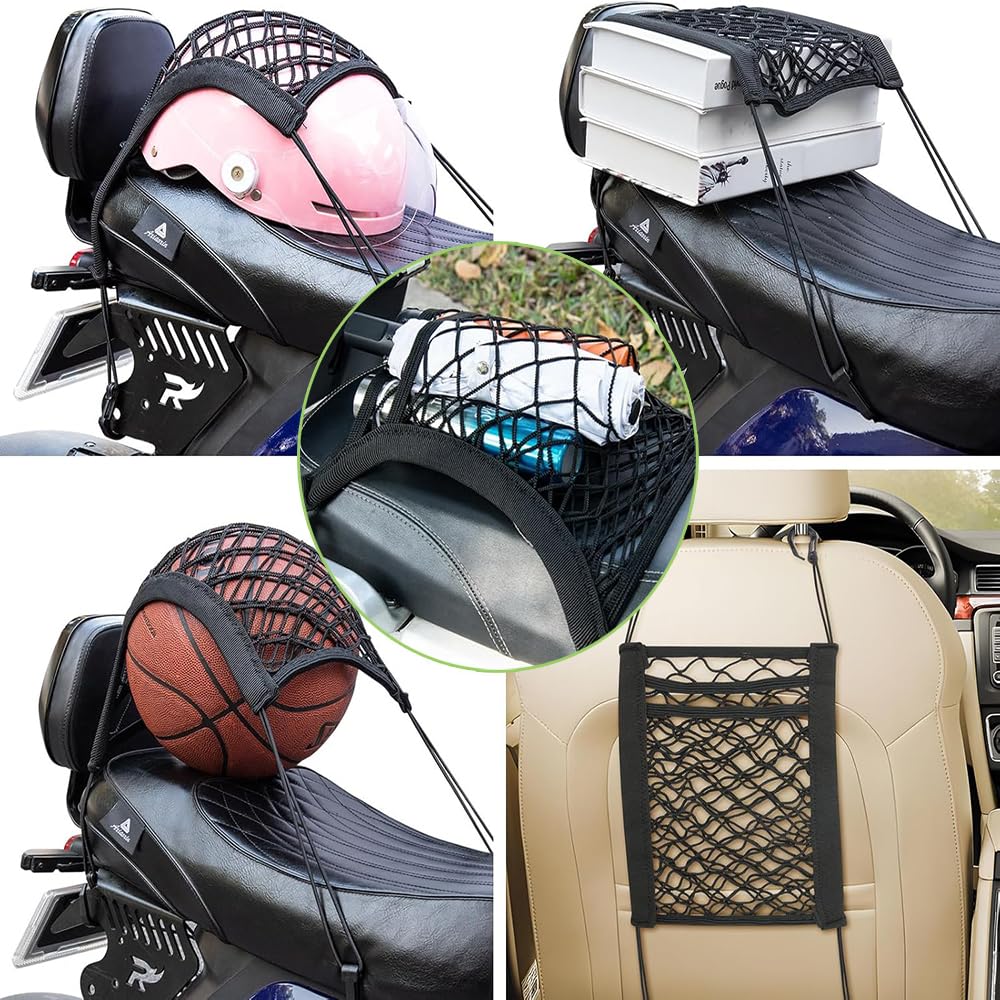 Сетка для туризма Phyxiul, Сетка-сумка для туристического автомобиля, Фиксация багажа на велосипеде, 9,8 x 11,8 дюймов