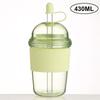 Пластиковая кофейная чашка 430 мл Холодная и термостойкая чашка для воды Многоразовая Герметичная чашка для молока и кофе Чашки для боба с крышками и соломинкой