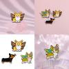 Charming Alloy Brooch In Cute Dog Design From Cartoon Animal Butterfly Series For Trendy Outfits