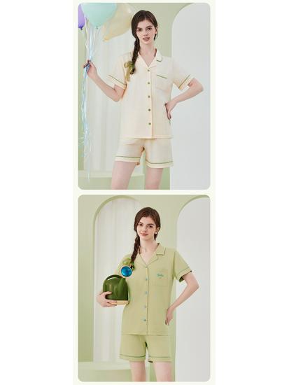 Женский пижамный комплект Lenzing Modal Cool Cotton - Кардиган с коротким рукавом и шорты