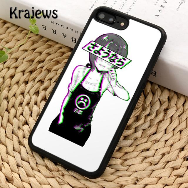 Krajews SAD JAPANESE ANIME AESTHETIC Phone Case Cover For iPhone 17 Air 16 15 14 plus 11 12 13 pro max Plus coque Fundas