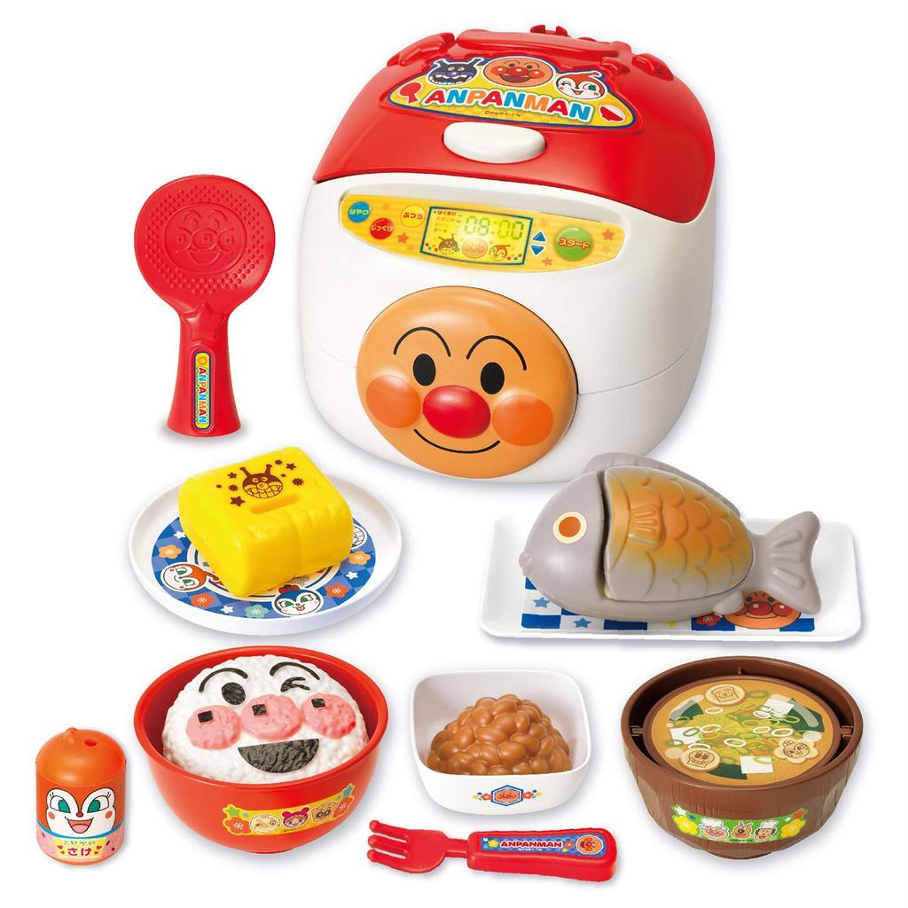 JOYPALETTE Anpanman: It's a Shot! Talking Water Pump and 100% Healthy Japanese Food Set, Plastic
