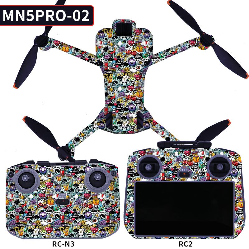 Декоративный набор наклеек для DJI mini 5pro, Водонепроницаемая виниловая наклейка-скин, DIY-аксессуар для RC-N3 RC2