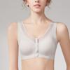 Бюстгальтер на пуговицах спереди, женский бюстгальтер на косточках, жилетного типа, бесшовный, больших размеров, летний тонкий бюстгальтер