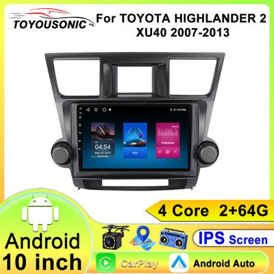 Для TOYOTA HIGHLANDER 2 XU40 2007-2013 Навигация GPS Android Автомагнитола Мультимедийный плеер Стерео wifi+4G Carplay Авто видео