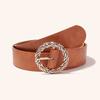 New Retro Round Twisted Snake Pattern Fashionable Versatile Belt Belt