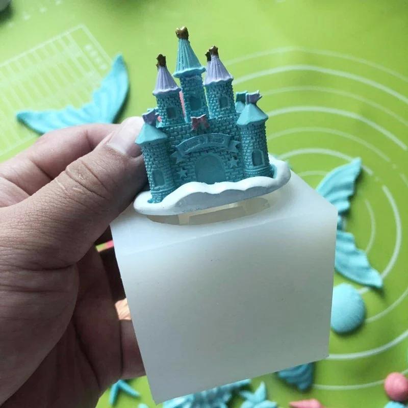 Трехмерный замок силиконовая форма DIY кристалл эпоксидный клей антикварная силиконовая форма форма для торта