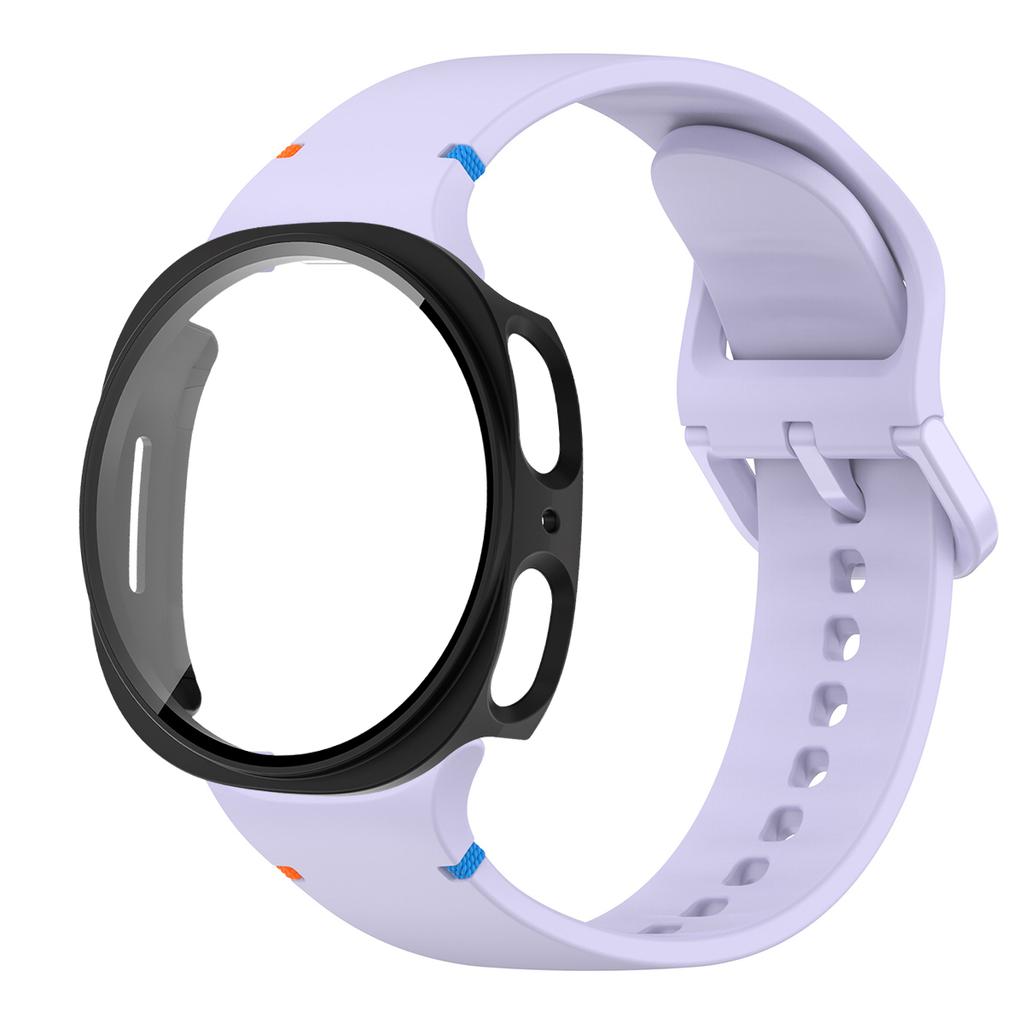 Силиконовый ремешок для Samsung Galaxy Watch 8 40 44 мм с чехлом Защитная пленка на экран Бампер для умного ремешка Наручные аксессуары