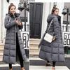 Down Padded Jacket Women's Long Parkas Winter Clothing Korean Slim Over-the-knee Thickened Down Jacket Cotton Jacket
