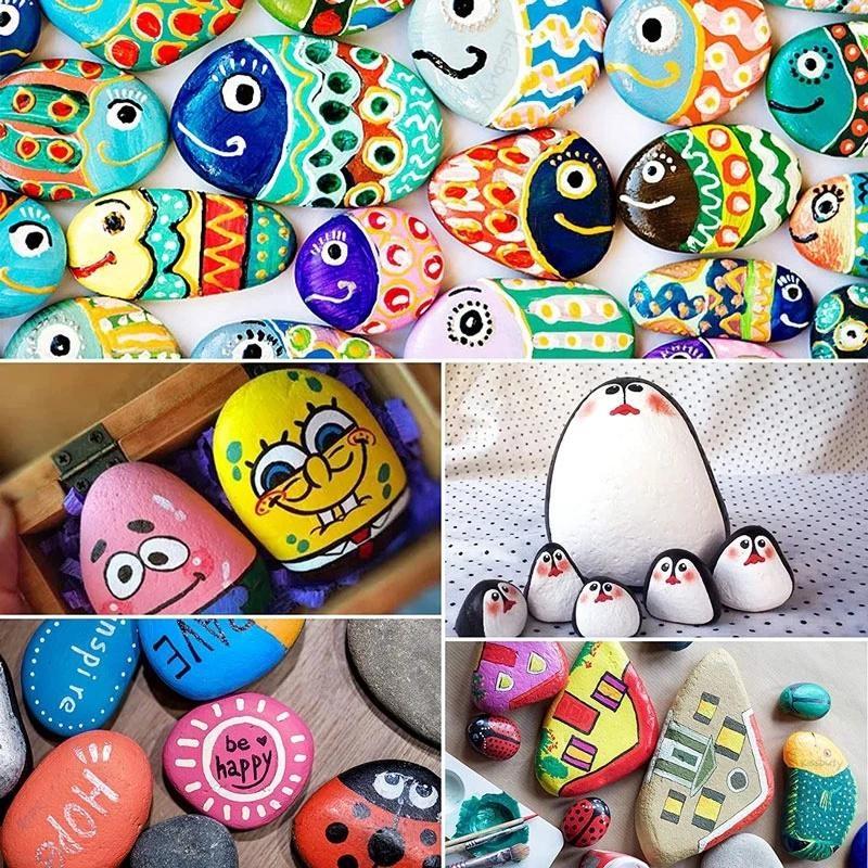 Мягкие кисти для акриловых маркеров с ультратонкими кончиками и маркеры-кисти для рисования камней, кусков дерева, керамики, рождественских украшений