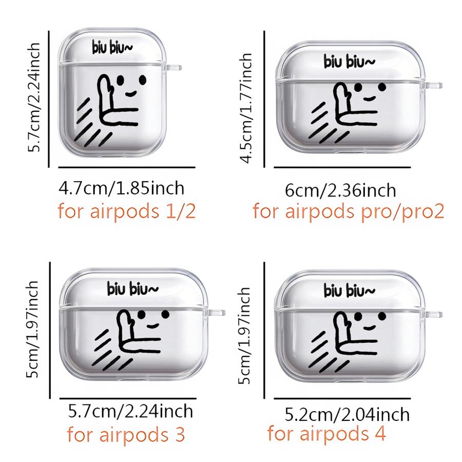 Чехол для Airpods 1 3 Pro3 Pro2 2 4 Pro Прозрачные Чехлы для Наушников Обложка Люди, Которые Посылают Любовь