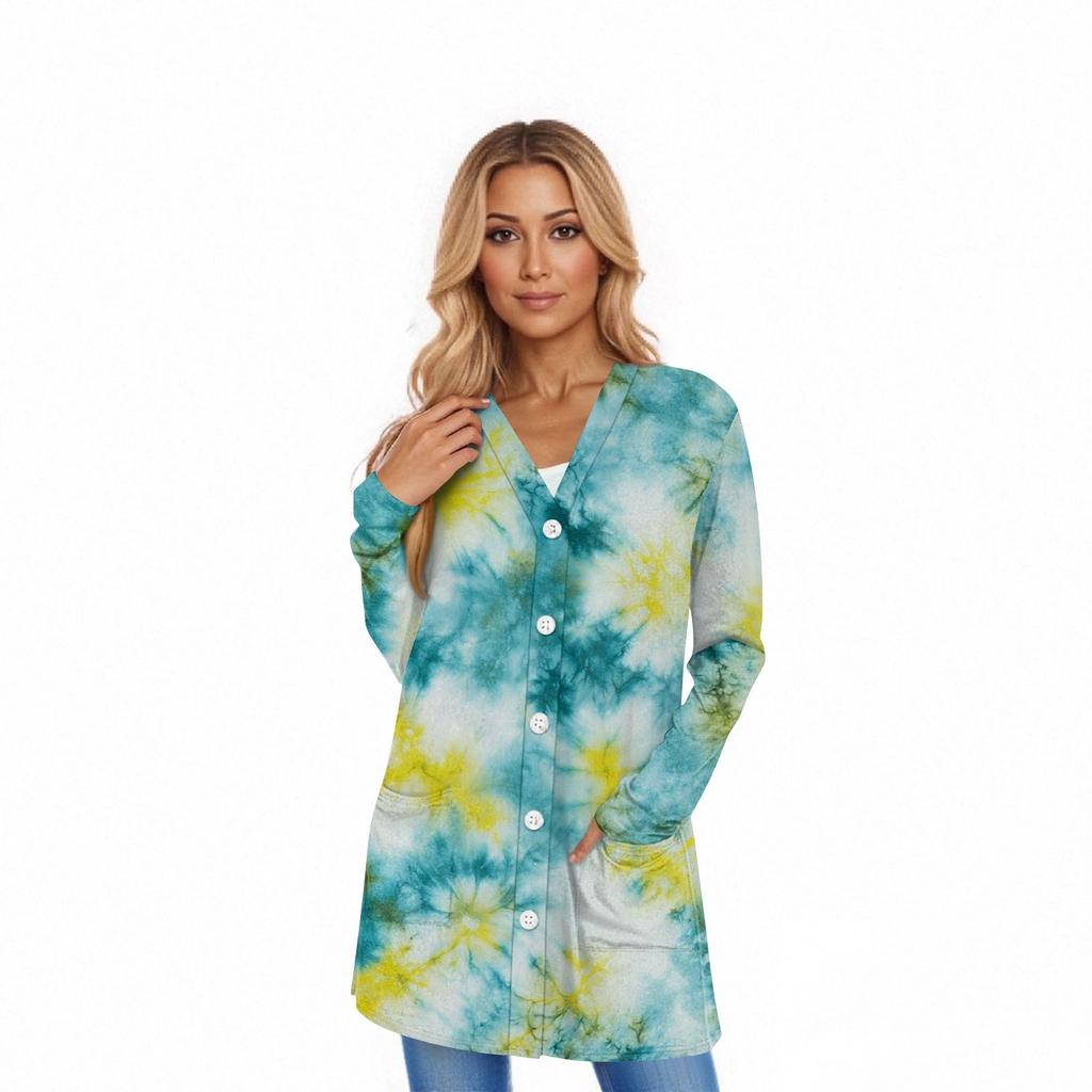 Women's Long Sleeve Cardigan Casual Jacket With Pockets Top