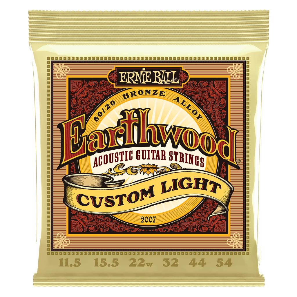 Acoustic Guitar Strings Ernie Ball 2007 Earthwood 80/20 Bronze Custom Light 11.5-54