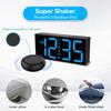 Large LED Display Alarm Clock Vibrating Clock Loud Alarm Clock with Bed Shaker for Heavy Sleepers Hearing Impaired