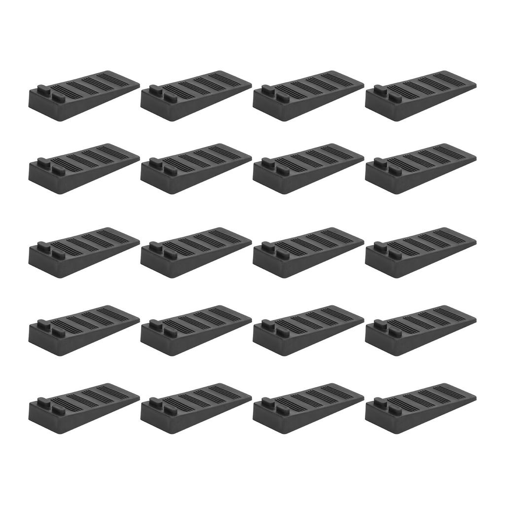 20 шт. Дверной стопор, противоударный, черный, без сверления, устойчивый, напольный, пластиковый, дверной клин для 