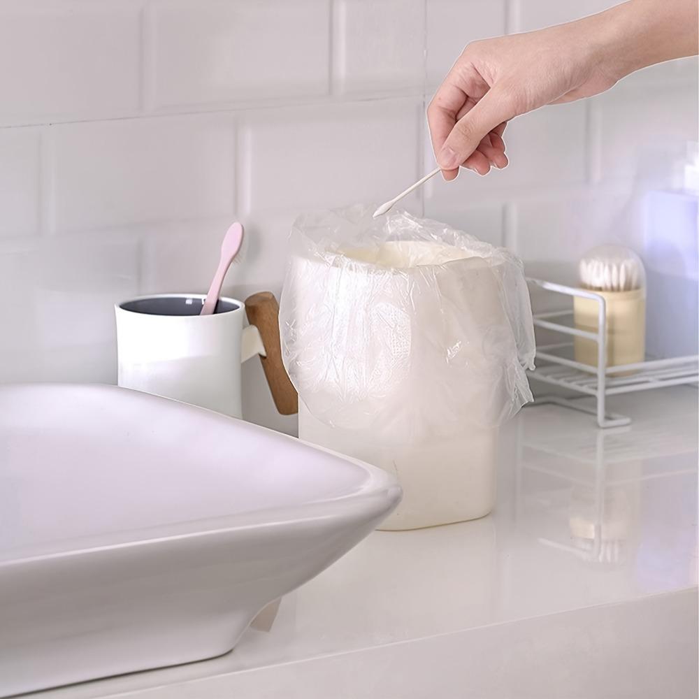 5 рулонов 100 шт настольных мусорных мешков, одноразовые мини-пластиковые пакеты для домашнего хозяйства и использования в автомобиле