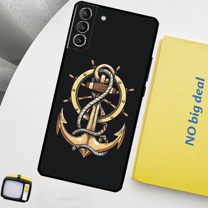 Anchor Sea Beach Phone Case For Samsung Galaxy S25 S26 Ultra S21 S22 S23 S24 Ultra S10 S20 Plus S25 FE Cover