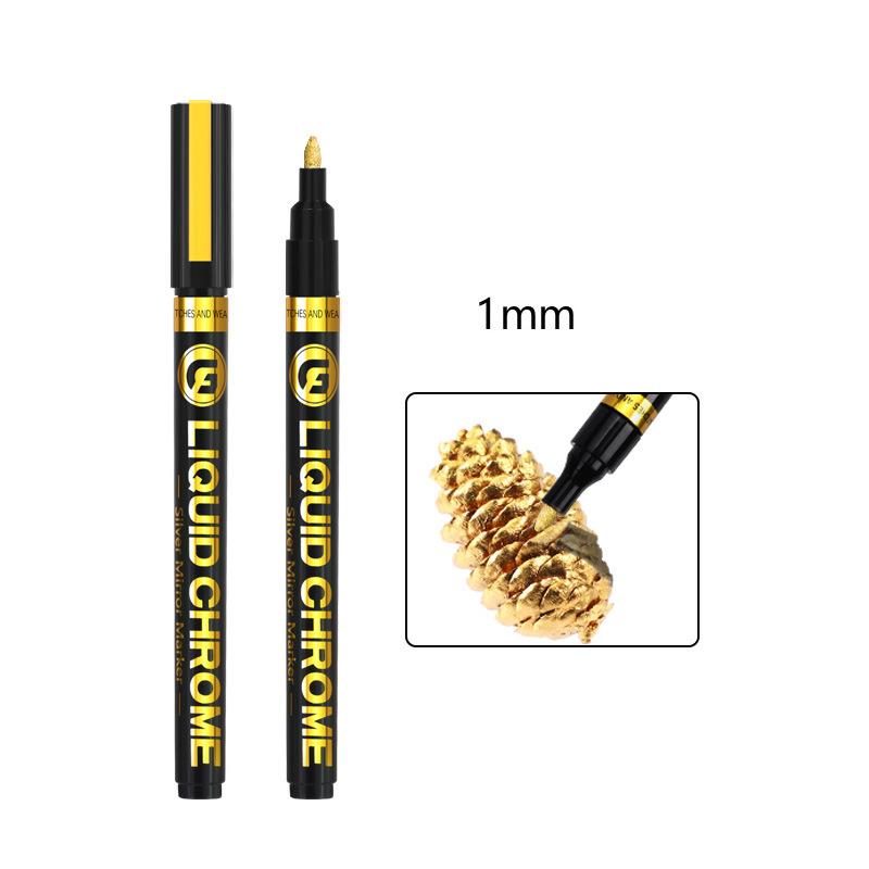 Зеркальный маркер для гальванического покрытия, светоотражающие ручки для рисования своими руками, ручной ремонт, хромированные водонепроницаемые шины, керамическая краска для подкраски, 1 мм/2 мм/3 мм