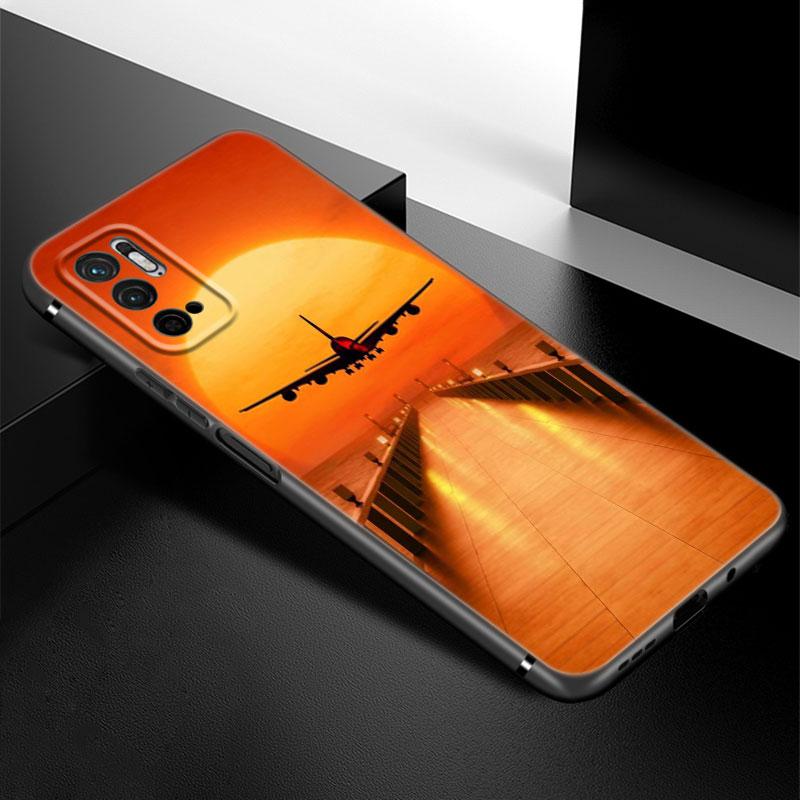 Дорожный чехол для телефона с самолетом для Xiaomi Redmi Note 7 8 9 10 Lite 11 11E 11T 12 Pro 11S 4G 10T 5G 8T 9S 10S мягкий черный чехол из ТПУ