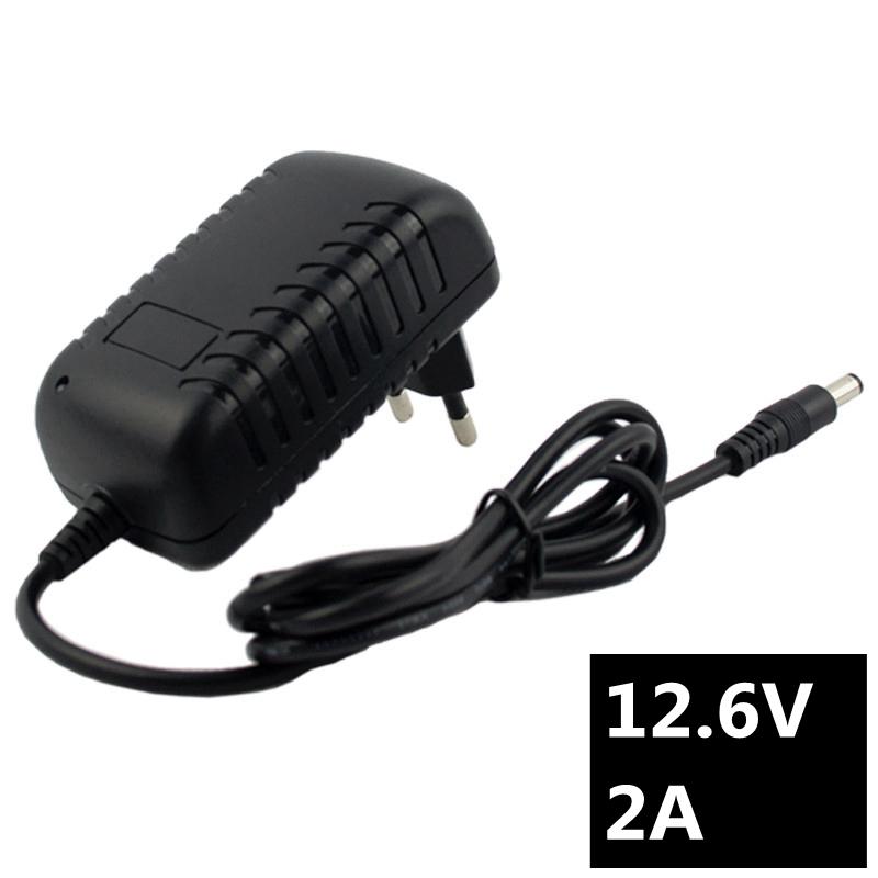 12.6V 2A 18650 Lithium Battery Charger For 12V 3Series Li-ion Battery Polymer Smart Charger 18650 Battery Pack 5.5mm x 2.1mm DC