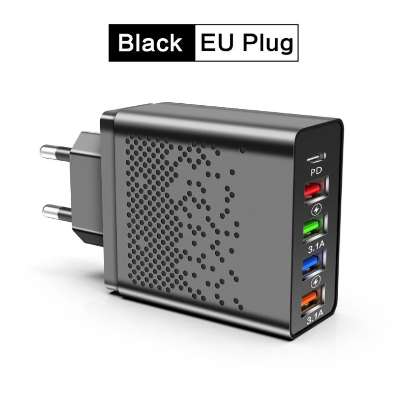5-портовая USB-зарядная станция 48 Вт Адаптер питания высокой скорости Интеллектуальное определение тока Вилка европейского стандарта