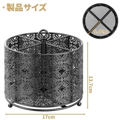 360-Degree Rotating Stainless Steel Chopstick Holder, Cutlery Stand with Large Capacity, Drainer, Handle, Disassembles and Cleans, Spoon Holder, Kitch