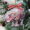 Cartoon Hippopotamus Hanging Pendant Moo Deng Car Haning Pendants  Christmas Day
