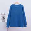 Women's Autumn and Winter Loose Round Neck Solid Colour Long Sleeve Knitted Sweater