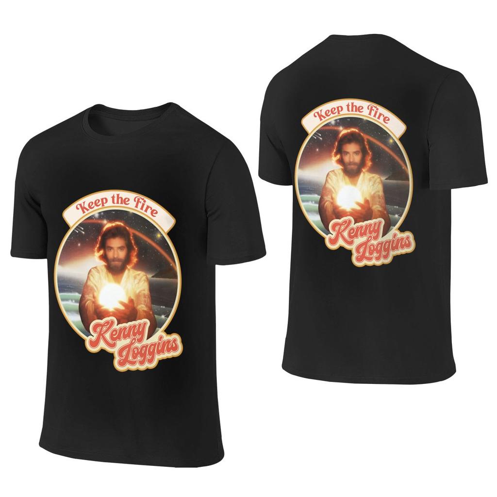 Kenny Loggins Retro Tour Style Design Commuting Reversible Tshirt Light Casual Neat Stitching Short Sleeve