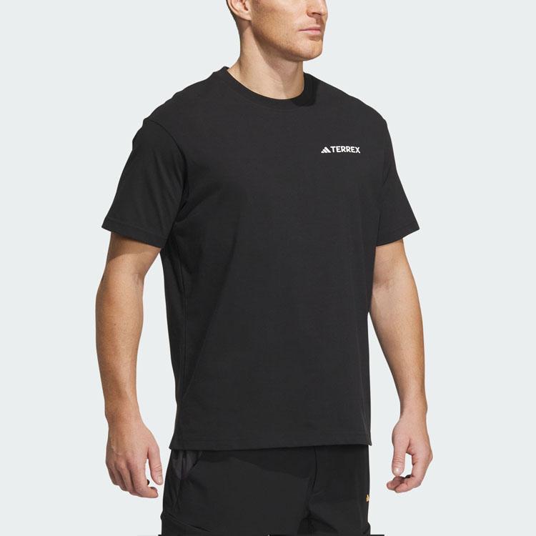 adidas Campyx Графический Логотип Футболка с коротким рукавом Унисекс Черный IC1948