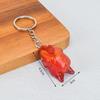 Funny Pvc Pork Belly Chicken Wings Roast Chicken Bag Pendant  Hanging Jewelry Key Ring Creative Simulation Food Charms