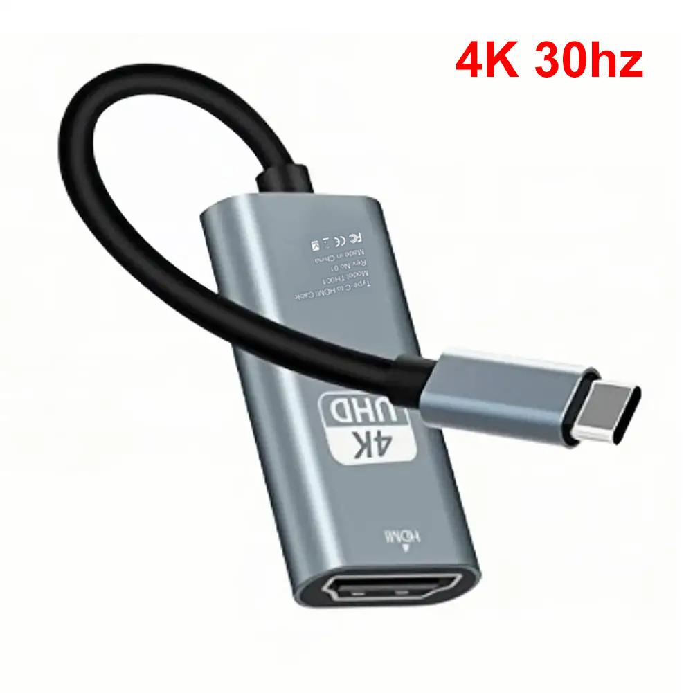 4K@60Hz/30HZ Type C - HDMI-совместимый кабель USB C - HD-MI Видеокабель USB 3.1 HDMI-адаптер для ноутбука MacBook