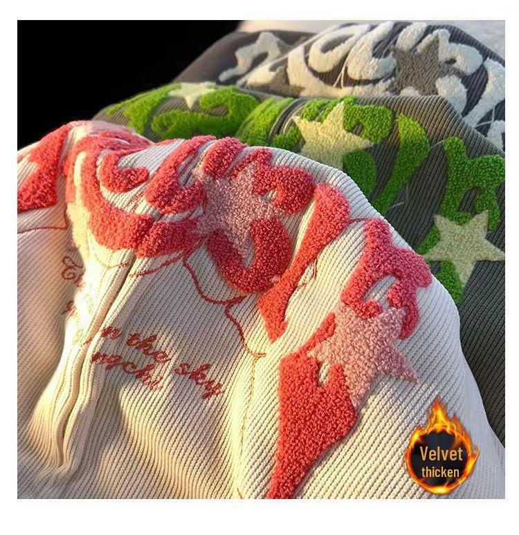 Мужской винтажный вельветовый кардиган с капюшоном на флисовой подкладке