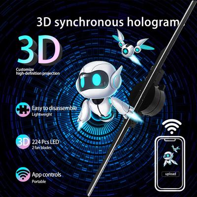 16,5-дюймовый 3D-вентилятор-голограмма с Wi-Fi и управлением через приложение, светодиодный голографический для прозрачных вращающихся дисплеев, Q42