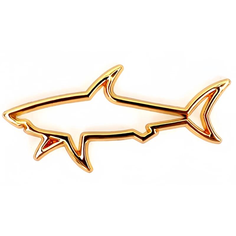 3D Металлические Полые Акула Стильные Наклейки для Автомобиля Креативные Автомобили Мотоциклы Компьютерные Наклейки Наклейки Украшения Авто Аксессуары