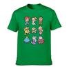 Unisexs Cotton Tshirt Chrono Trigger Cute Chibi Characters Print Retro Rpg Game Fans Casual Short Sleeve Tee