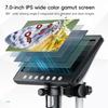7-дюймовый ЖК-микроскоп для монет 50X-1200X Увеличительное стекло 5MP HD Цифровой микроскоп 8 светодиодных ламп Ремонт электроники Пайка Устройство для просмотра на ПК