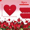 8pcs Heart-Shaped Cutlery Holder Placemats, Hand Wash Only, for Romantic Table Decor Wedding supplies, event party supplies