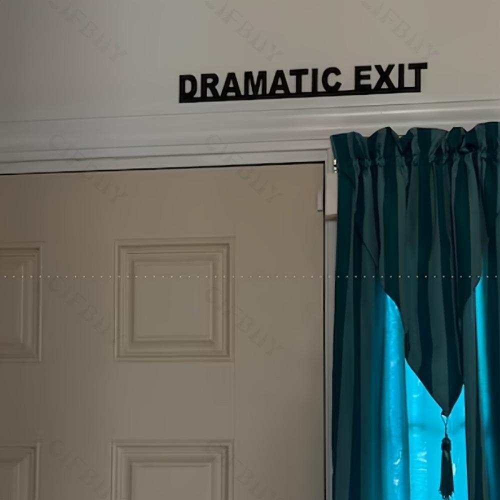 1 шт. Современная металлическая дверная накладка «Драматический выход» — настенное искусство и декор полок, идеально подходит для свадеб, Хэллоуина и Рождества, для использования в помещении, украшение для статуй на стену