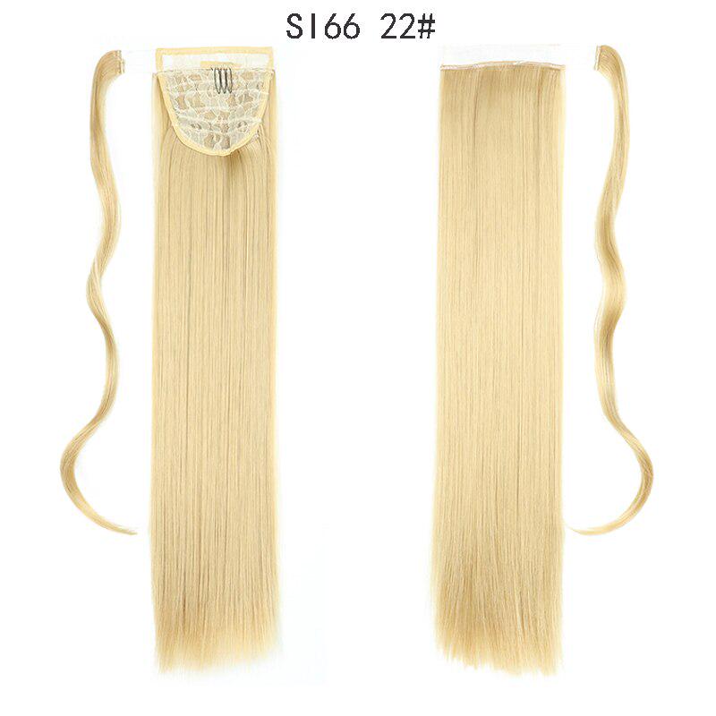 LISI HAIR Long Straight Wrap Around Clip In Ponytail Hair Extension Heat Resistant Synthetic Pony Tail Fake Hair