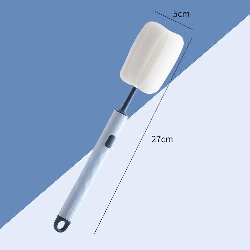 Сменная пластиковая губка для чашек с длинной ручкой для очистки щетки для стеклянных бутылок без тупиков