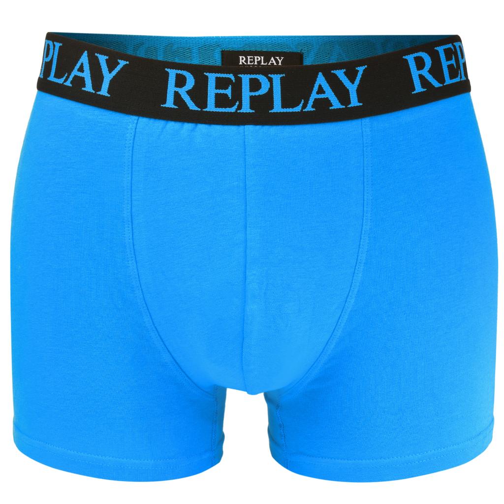 REPLAY 2-Pack Cotton Underwear Men’s Boxer Shorts Blue and Black Set