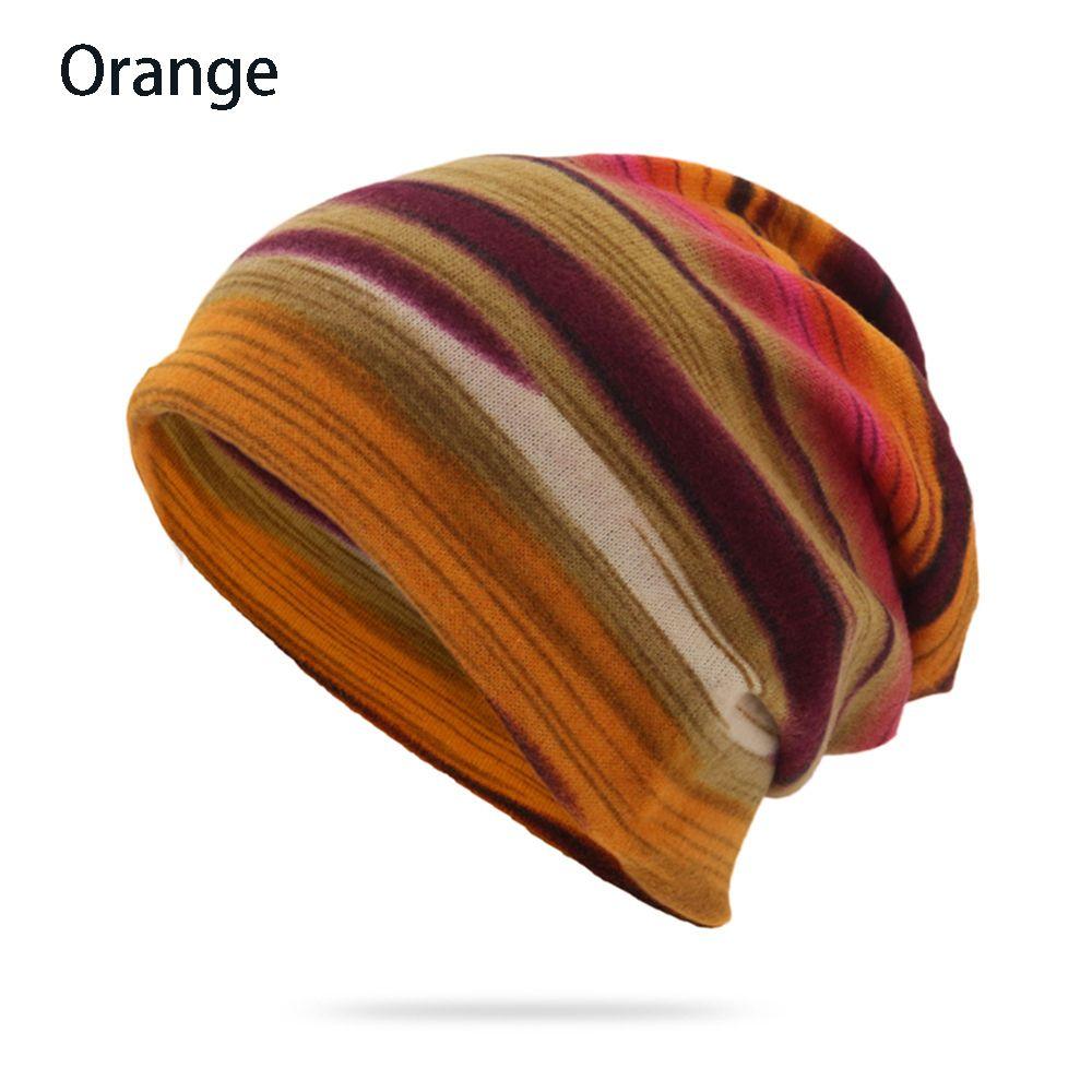 Korean Version Hedging Cap Multifunction Casual Stripe Print Turban Hat Hat